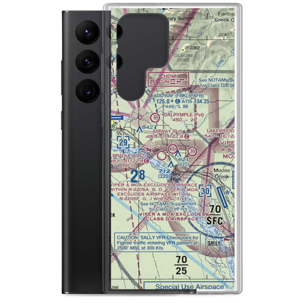 Airway Airport (5AK3) VFR Sectional Samsung Case Samsung Galaxy S22 Ultra model shown