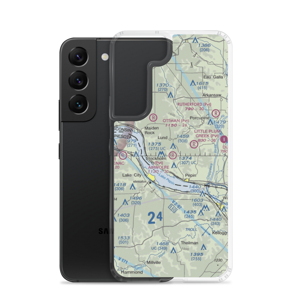 Airwolfe Airport (6WN5) VFR Sectional Samsung Case Samsung Galaxy S22 model shown