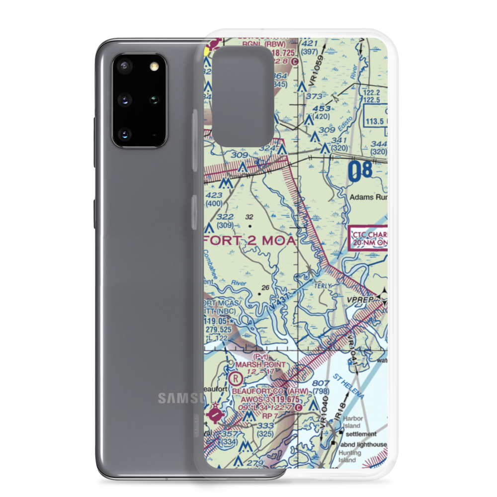 Airy Hall Airport (SC15) VFR Sectional Samsung Case Samsung Galaxy S20 Plus model shown