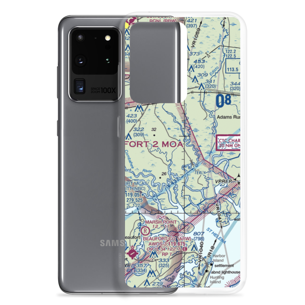 Airy Hall Airport (SC15) VFR Sectional Samsung Case Samsung Galaxy S20 Ultra model shown