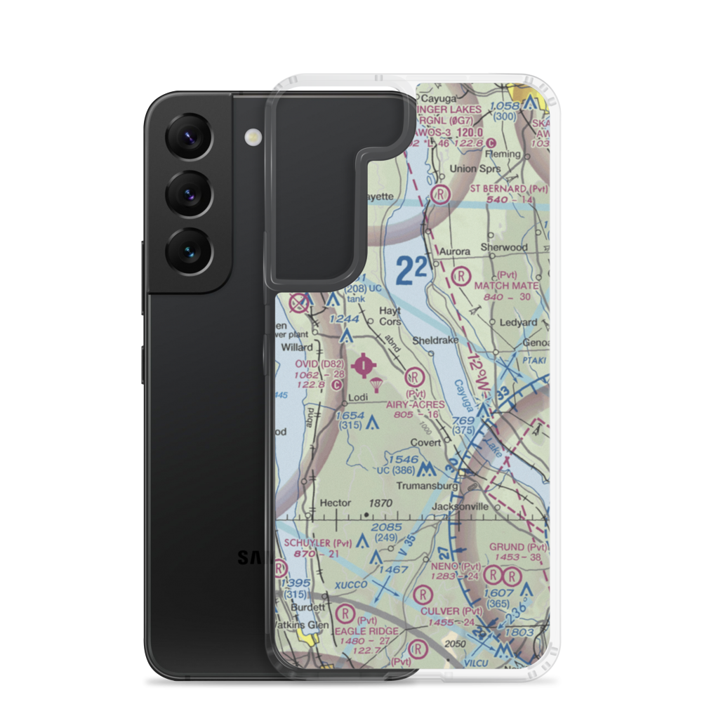 Airy-Acres Airport (6NY3) VFR Sectional Samsung Case Samsung Galaxy S22 model shown