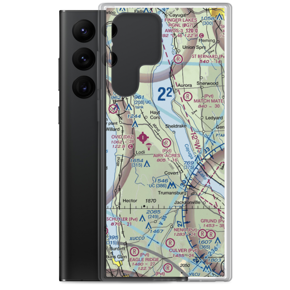 Airy-Acres Airport (6NY3) VFR Sectional Samsung Case Samsung Galaxy S22 Ultra model shown