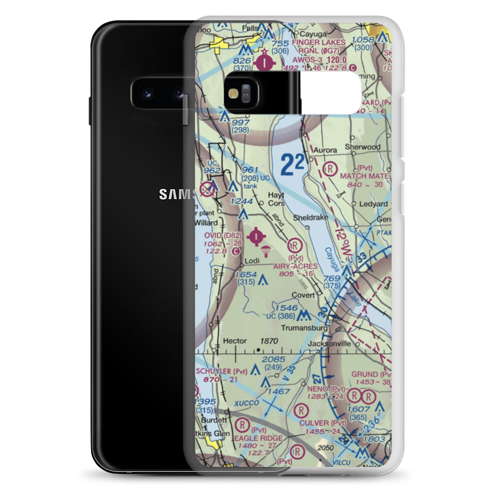 Airy-Acres Airport (6NY3) VFR Sectional Samsung Case Samsung Galaxy S10+ model shown