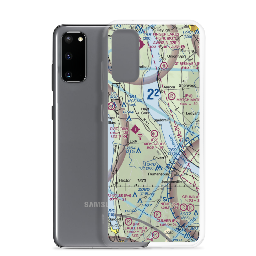 Airy-Acres Airport (6NY3) VFR Sectional Samsung Case Samsung Galaxy S20 model shown