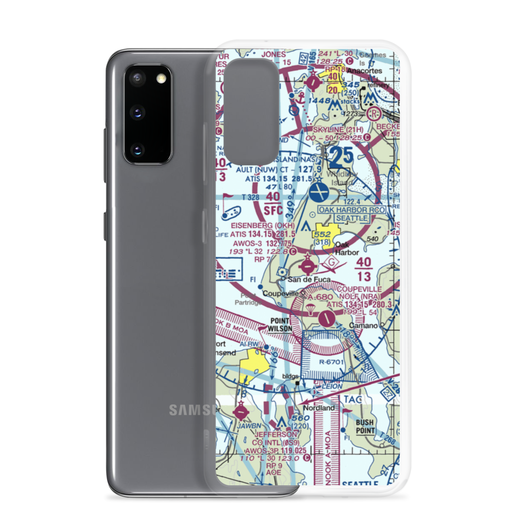 AJ Eisenberg Airport (OKH) VFR Sectional Samsung Case Samsung Galaxy S20 model shown