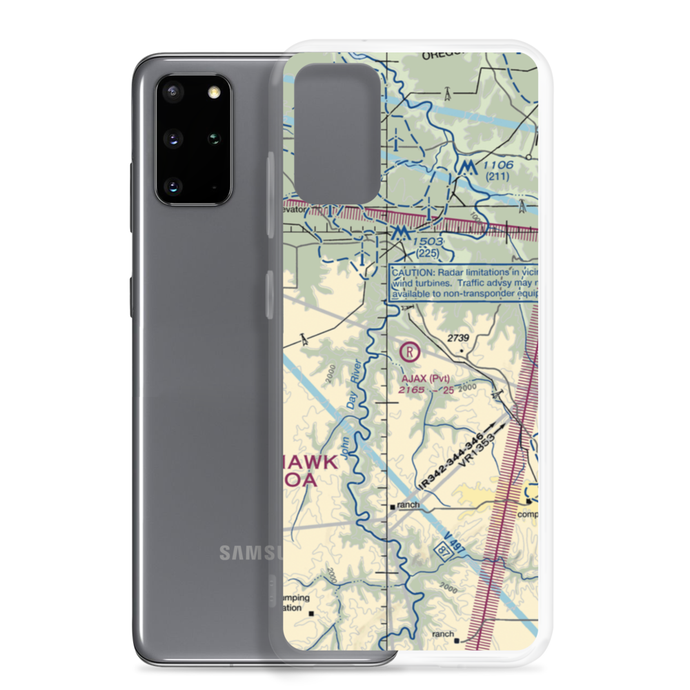 Ajax Airport (OR46) VFR Sectional Samsung Case Samsung Galaxy S20 Plus model shown