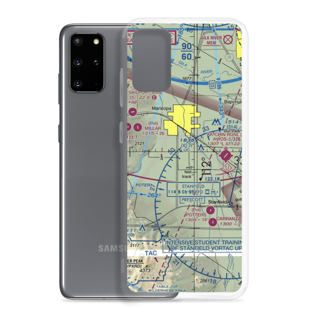 Ak Chin Community Airfield (41AZ) VFR Sectional Samsung Case Samsung Galaxy S20 Plus model shown