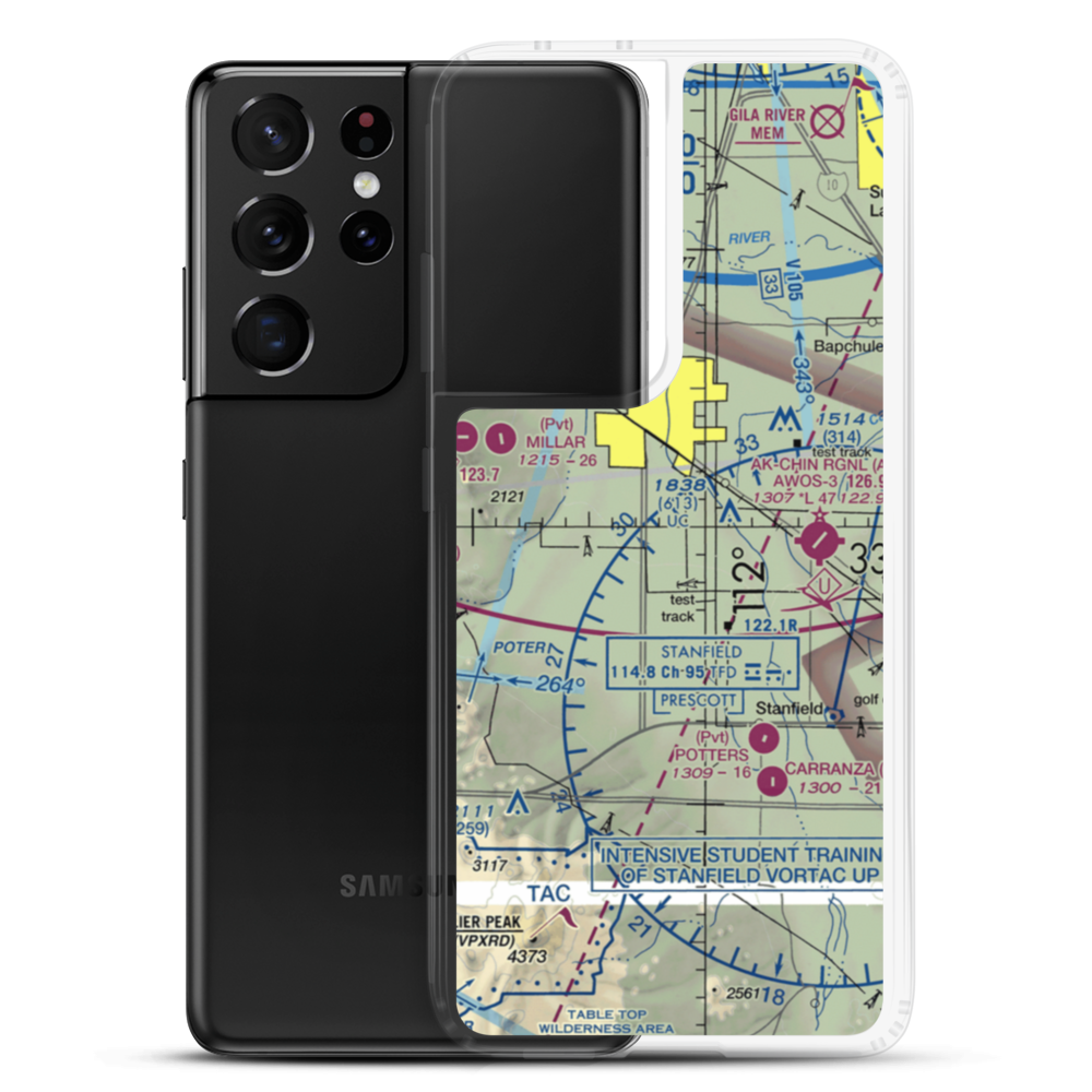 Ak Chin Community Airfield (41AZ) VFR Sectional Samsung Case Samsung Galaxy S21 Ultra model shown