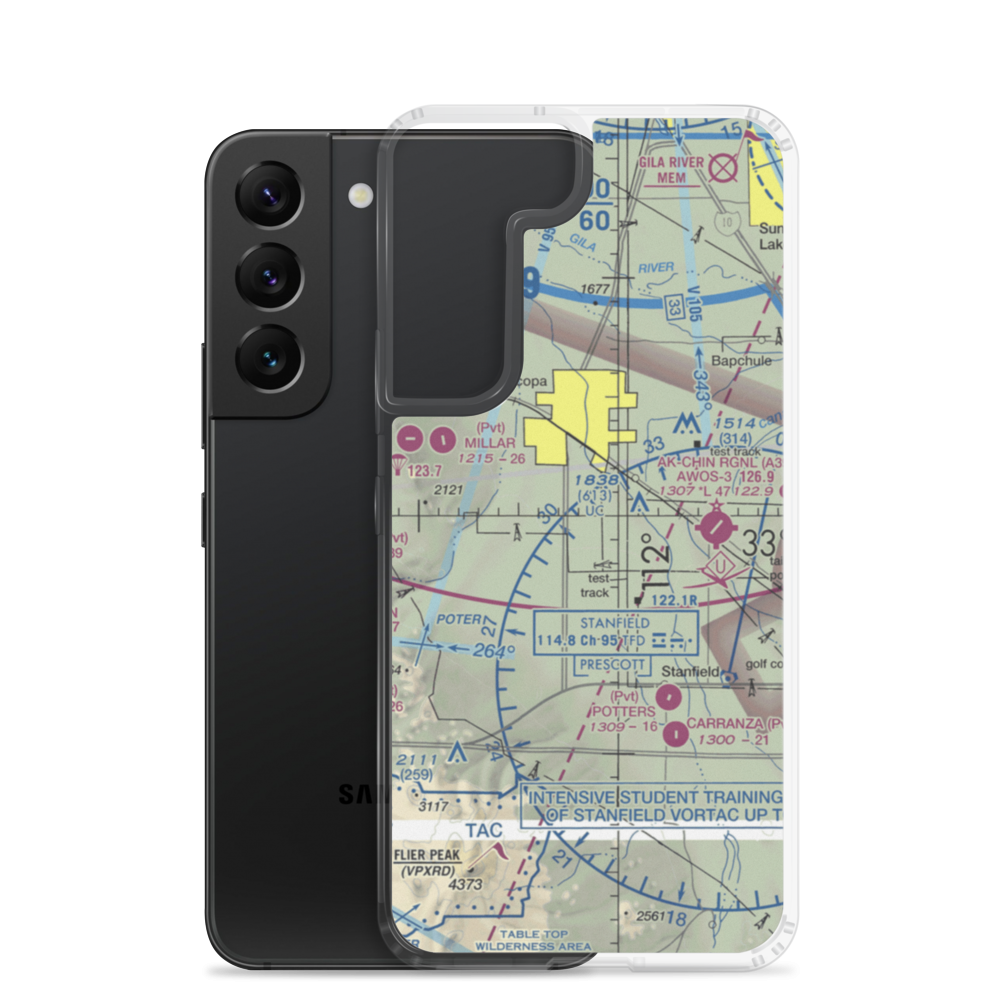 Ak Chin Community Airfield (41AZ) VFR Sectional Samsung Case Samsung Galaxy S22 model shown
