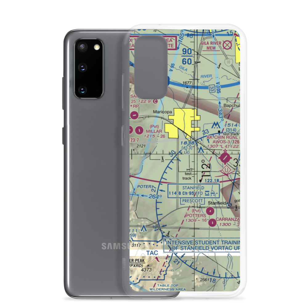 Ak Chin Community Airfield (41AZ) VFR Sectional Samsung Case Samsung Galaxy S20 model shown