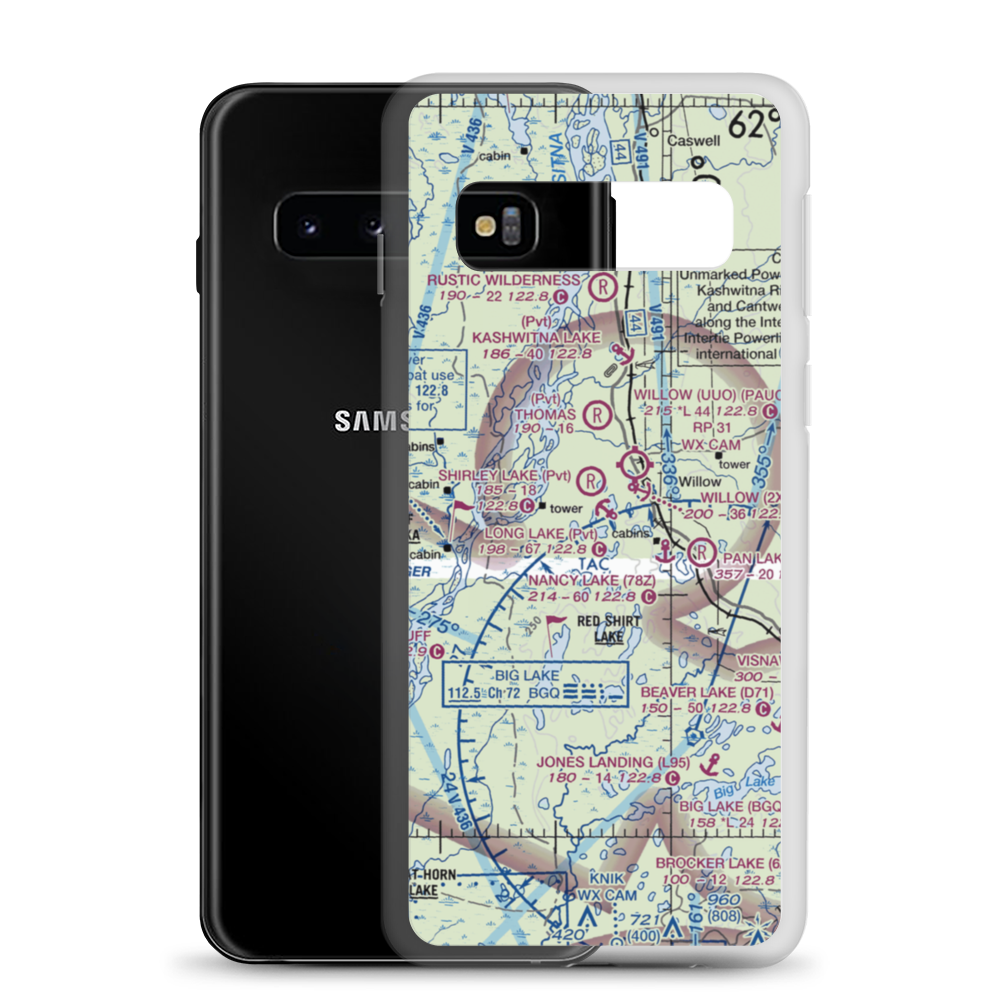 AK-10 Airstrip (AK10) VFR Sectional Samsung Case Samsung Galaxy S10 model shown