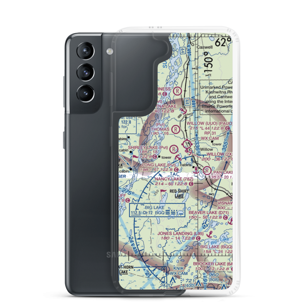AK-10 Airstrip (AK10) VFR Sectional Samsung Case Samsung Galaxy S21 model shown