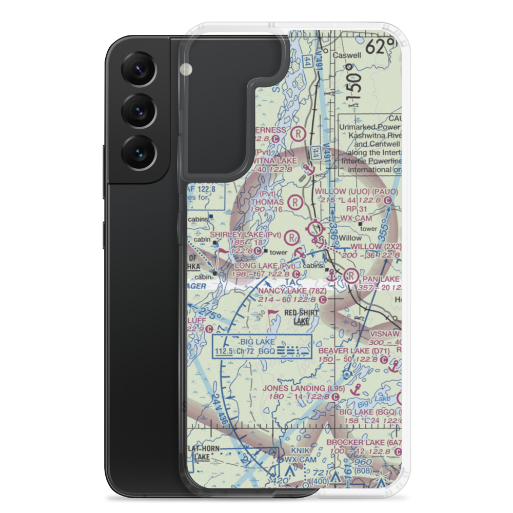 AK-10 Airstrip (AK10) VFR Sectional Samsung Case Samsung Galaxy S22 Plus model shown