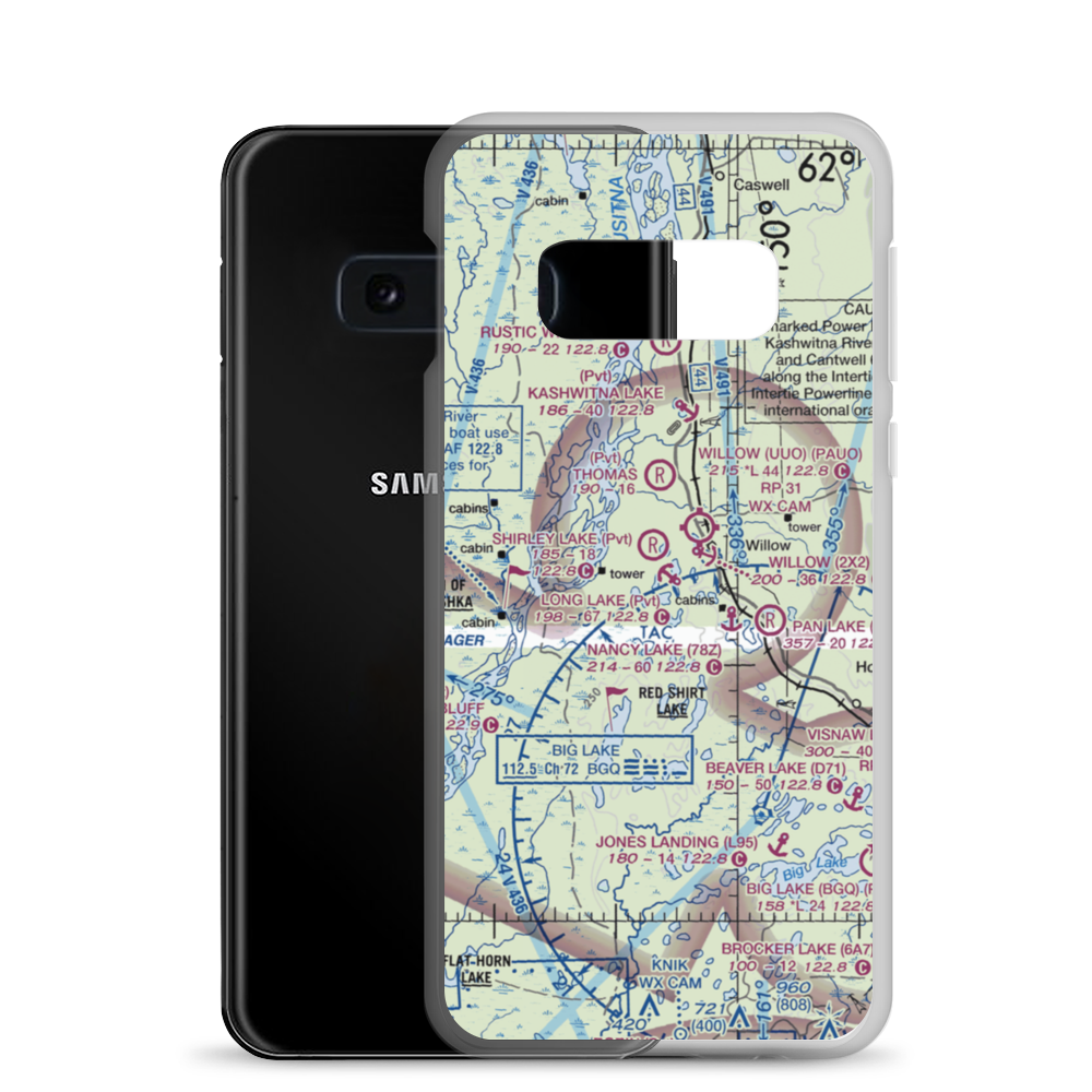 AK-10 Airstrip (AK10) VFR Sectional Samsung Case Samsung Galaxy S10e model shown