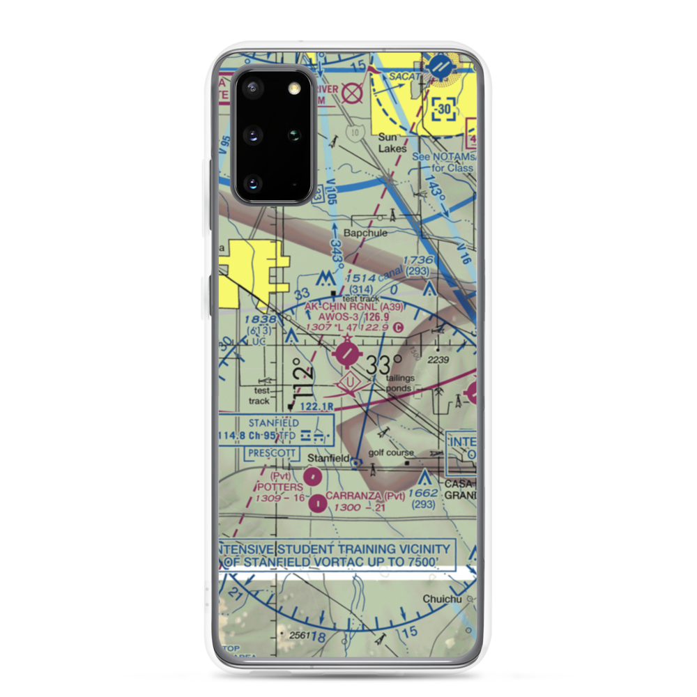 Ak-Chin Regional Airport (A39) VFR Sectional Samsung Case Samsung Galaxy S20 Plus model shown