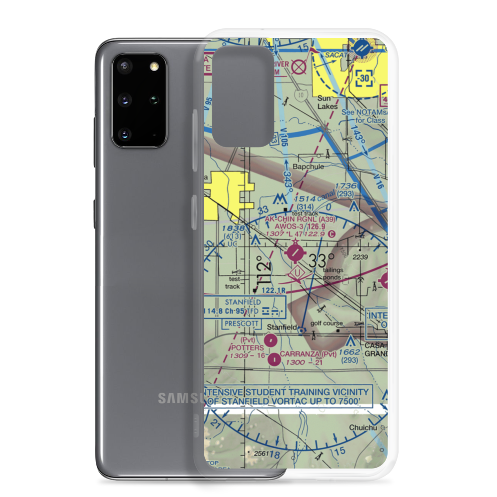 Ak-Chin Regional Airport (A39) VFR Sectional Samsung Case Samsung Galaxy S20 Plus model shown