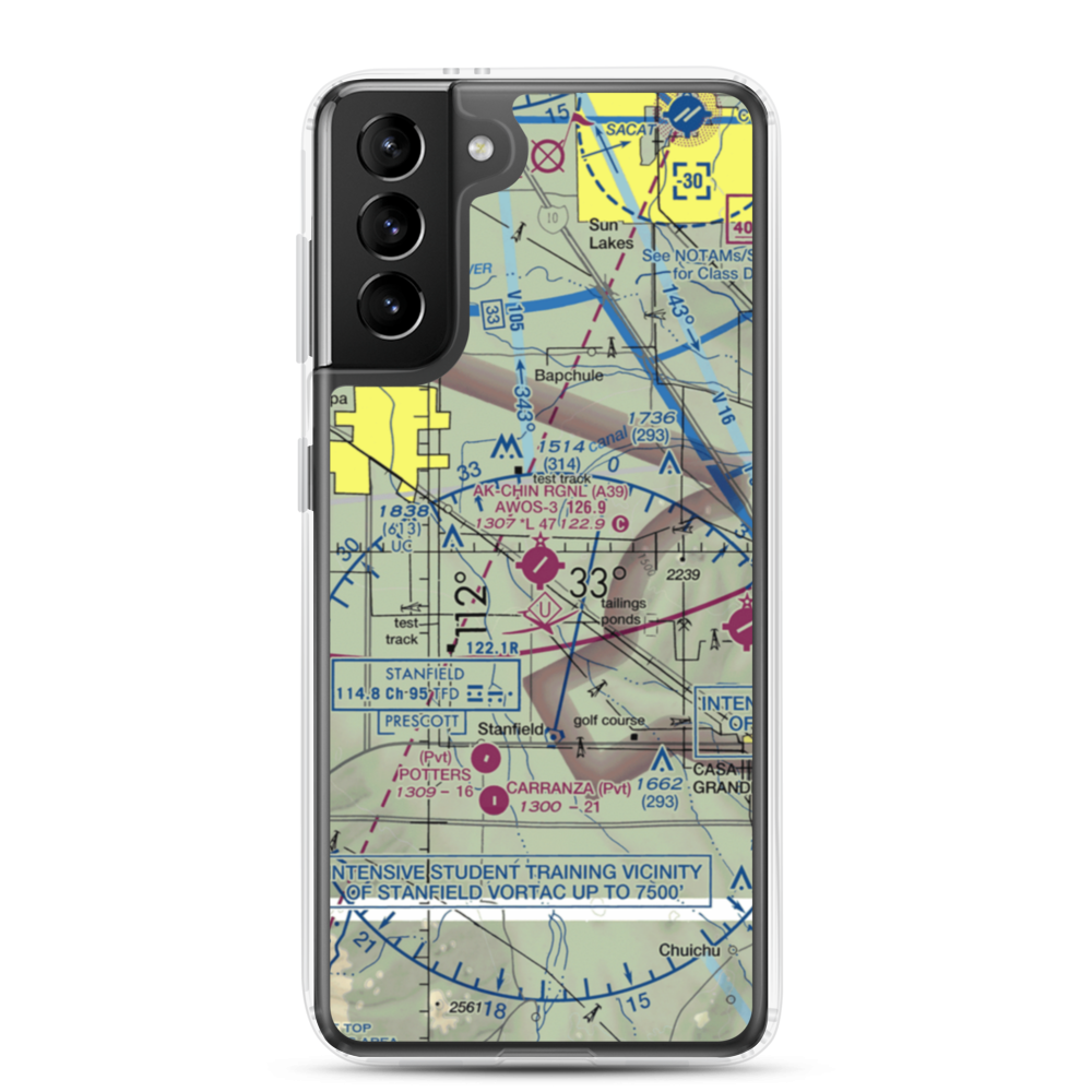 Ak-Chin Regional Airport (A39) VFR Sectional Samsung Case Samsung Galaxy S21 Plus model shown