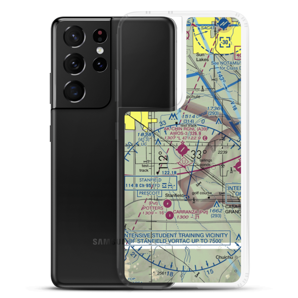 Ak-Chin Regional Airport (A39) VFR Sectional Samsung Case Samsung Galaxy S21 Ultra model shown