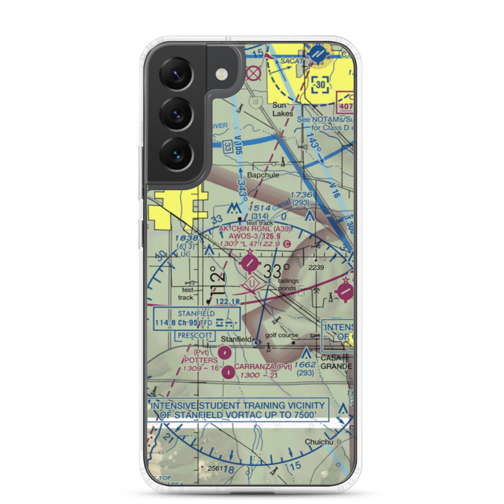 Ak-Chin Regional Airport (A39) VFR Sectional Samsung Case Samsung Galaxy S22 Plus model shown