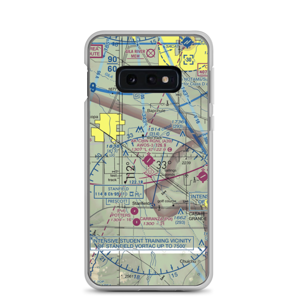 Ak-Chin Regional Airport (A39) VFR Sectional Samsung Case Samsung Galaxy S10e model shown