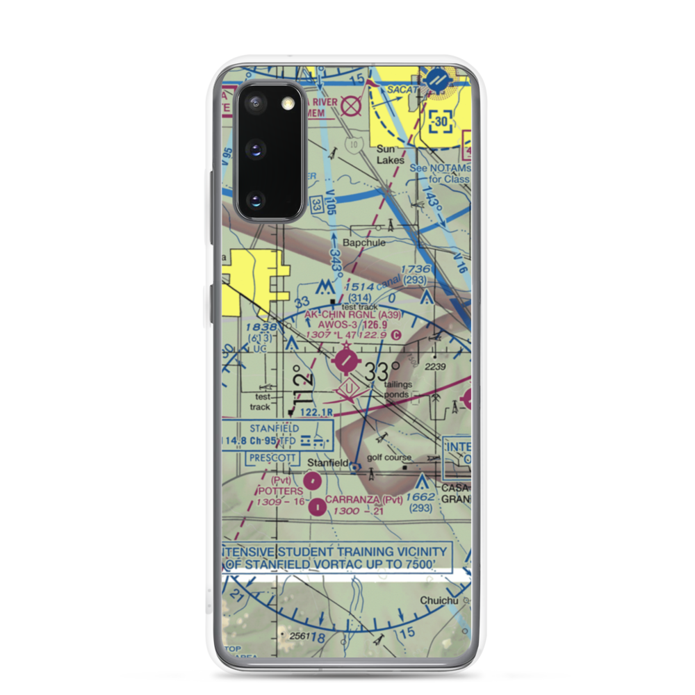 Ak-Chin Regional Airport (A39) VFR Sectional Samsung Case Samsung Galaxy S20 model shown