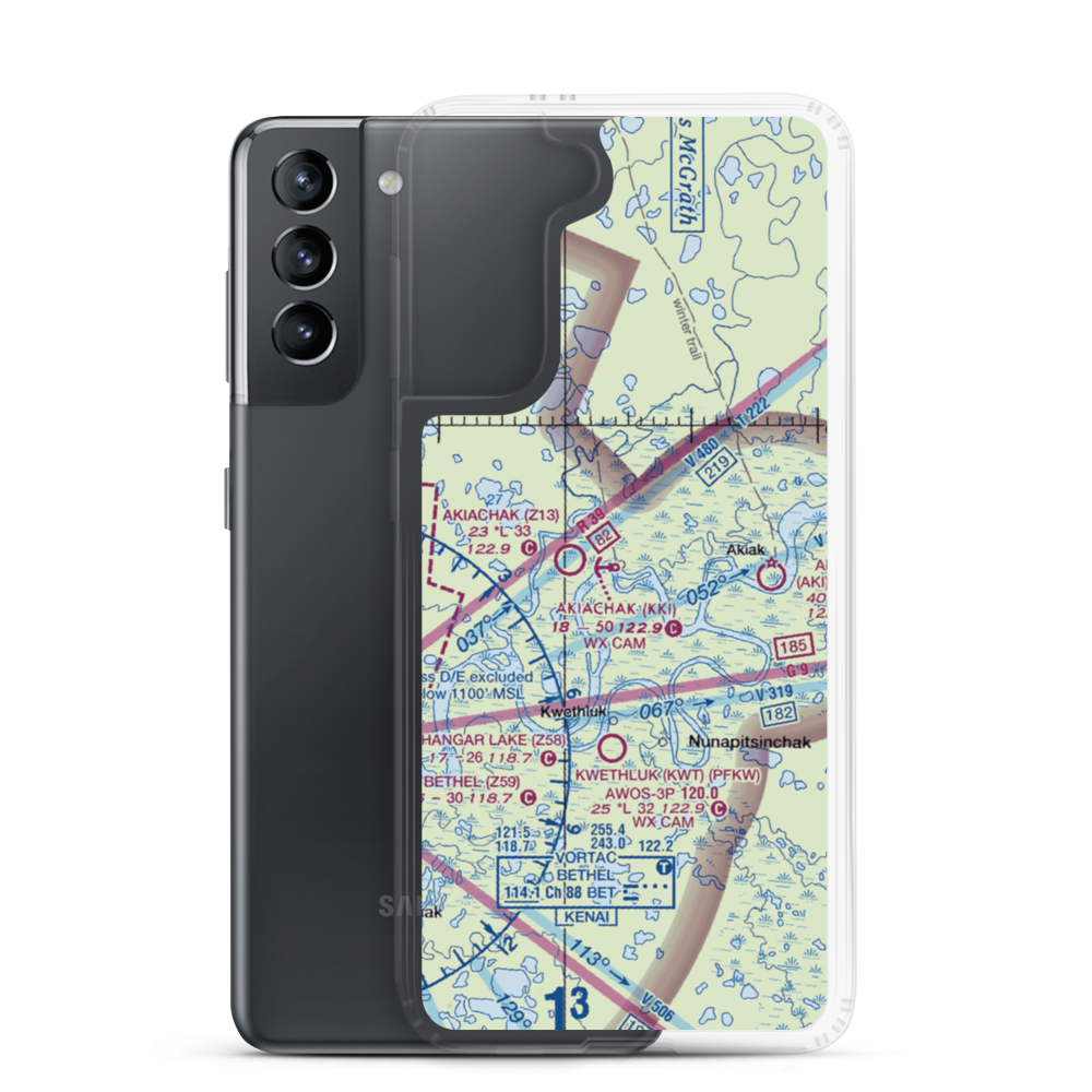 Akiachak Airport (Z13) VFR Sectional Samsung Case Samsung Galaxy S21 model shown