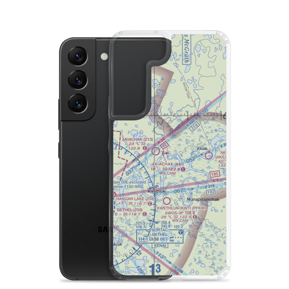 Akiachak Airport (Z13) VFR Sectional Samsung Case Samsung Galaxy S22 model shown