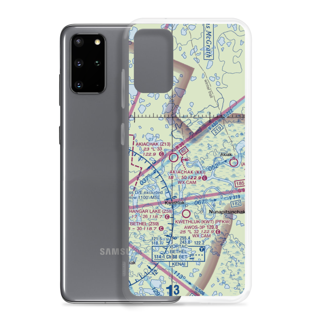 Akiachak Seaplane Base (KKI) VFR Sectional Samsung Case Samsung Galaxy S20 Plus model shown
