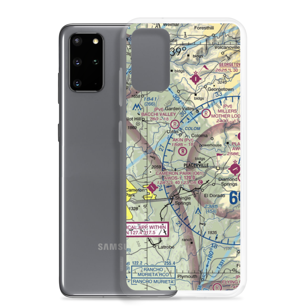 Akin Airport (54CN) VFR Sectional Samsung Case Samsung Galaxy S20 Plus model shown