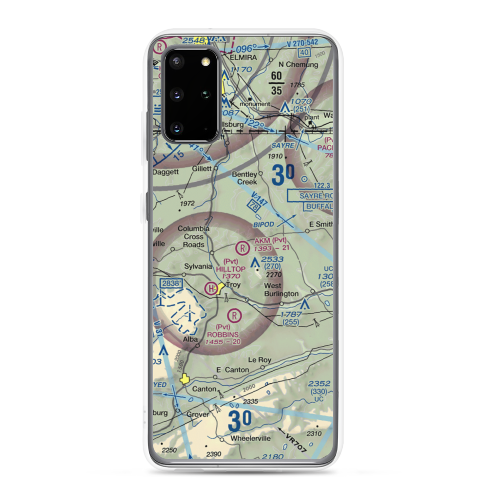 Akm Airfield (PN54) VFR Sectional Samsung Case Samsung Galaxy S20 Plus model shown
