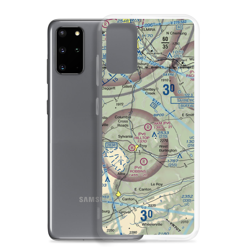Akm Airfield (PN54) VFR Sectional Samsung Case Samsung Galaxy S20 Plus model shown
