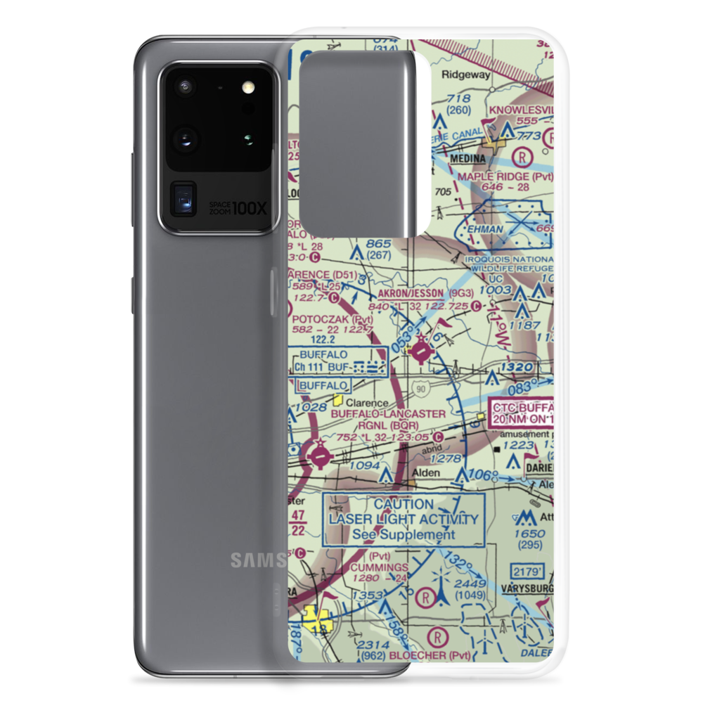 Akron Airport/Jesson Field (9G3) VFR Sectional Samsung Case Samsung Galaxy S20 Ultra model shown