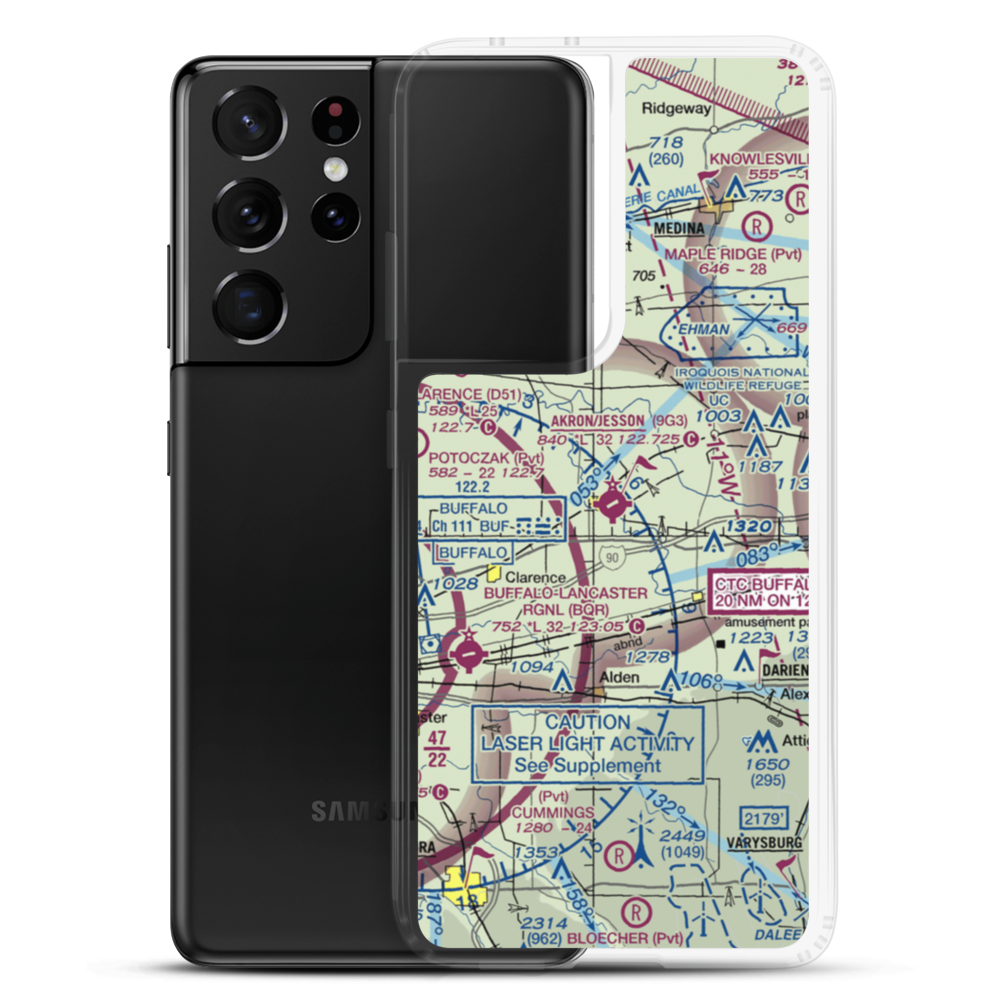 Akron Airport/Jesson Field (9G3) VFR Sectional Samsung Case Samsung Galaxy S21 Ultra model shown