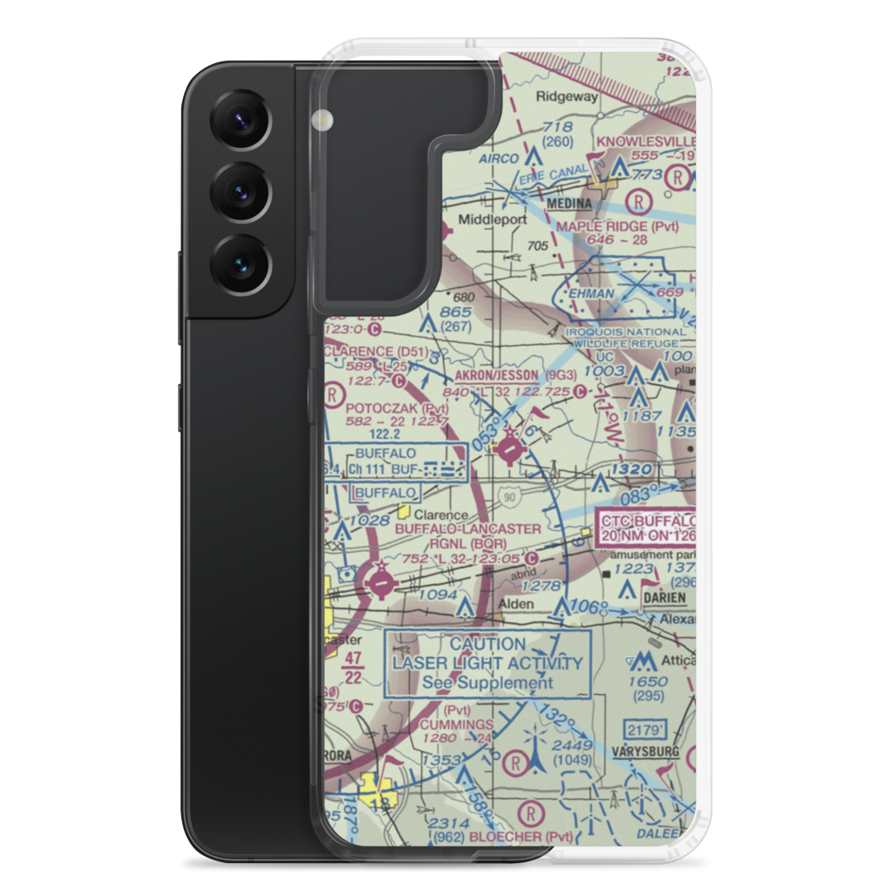 Akron Airport/Jesson Field (9G3) VFR Sectional Samsung Case Samsung Galaxy S22 Plus model shown