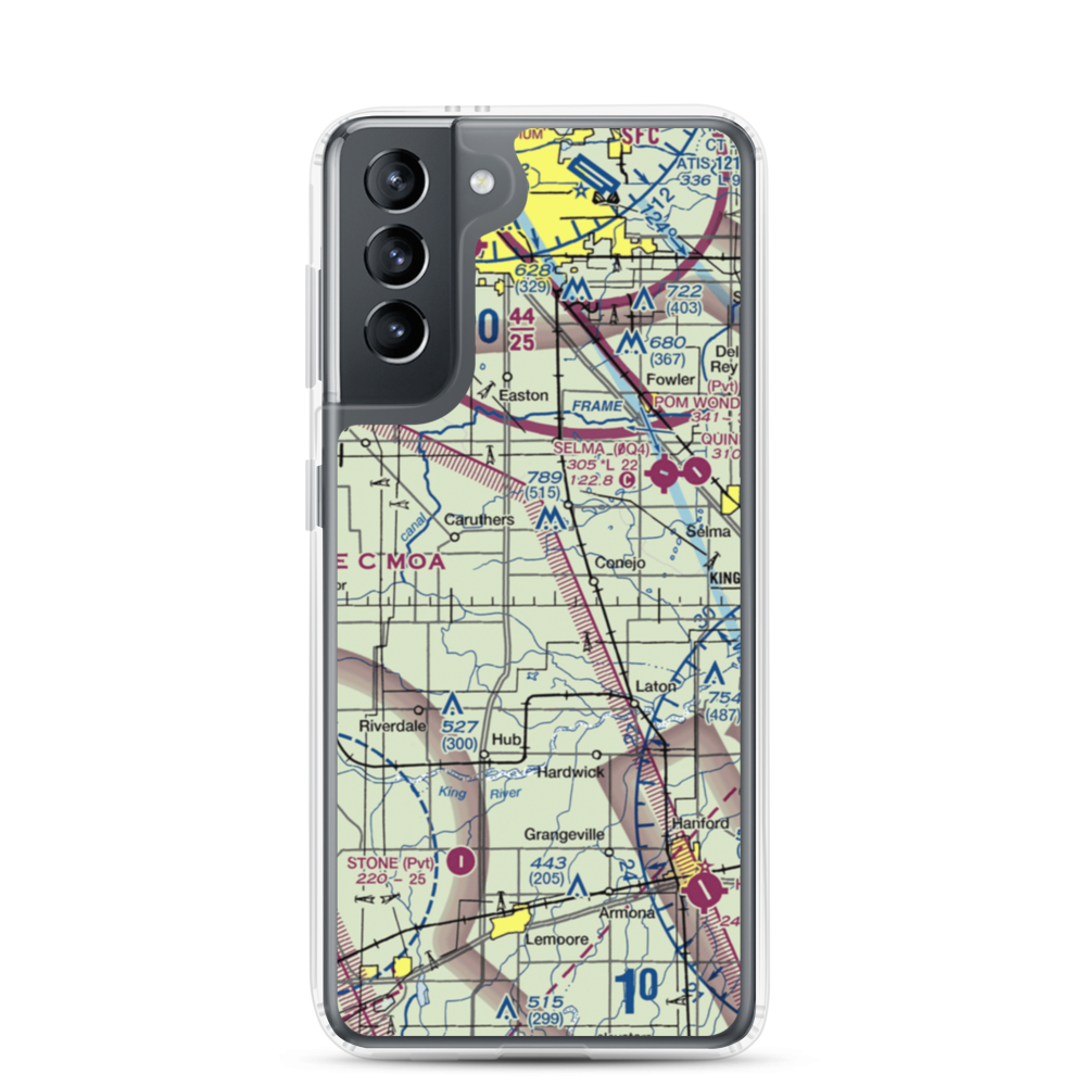 Al Divine Airport (65CL) VFR Sectional Samsung Case Samsung Galaxy S21 model shown