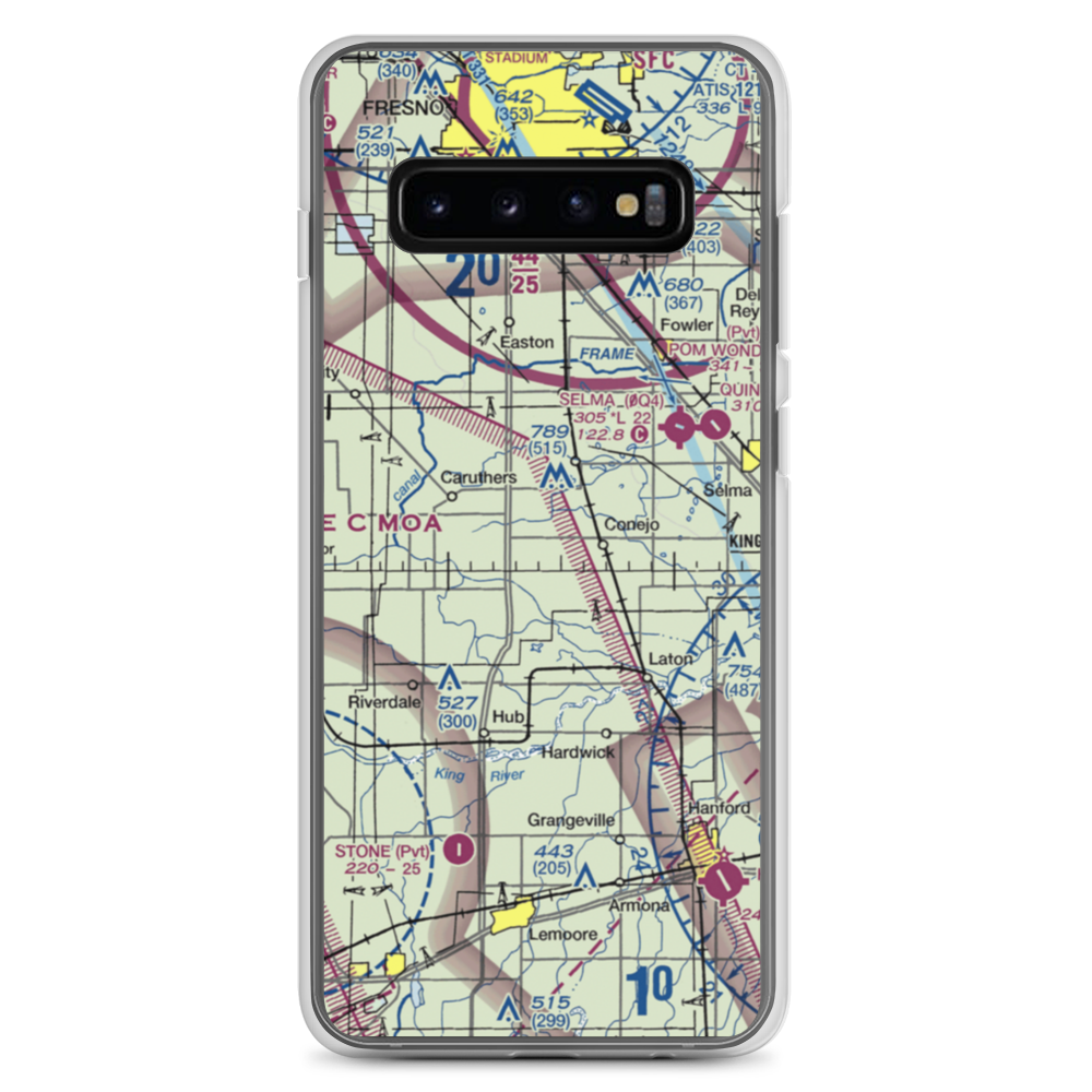 Al Divine Airport (65CL) VFR Sectional Samsung Case Samsung Galaxy S10+ model shown
