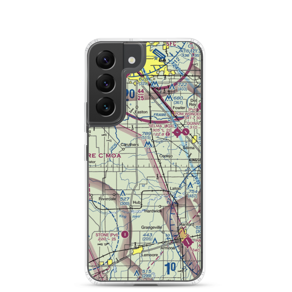 Al Divine Airport (65CL) VFR Sectional Samsung Case Samsung Galaxy S22 model shown