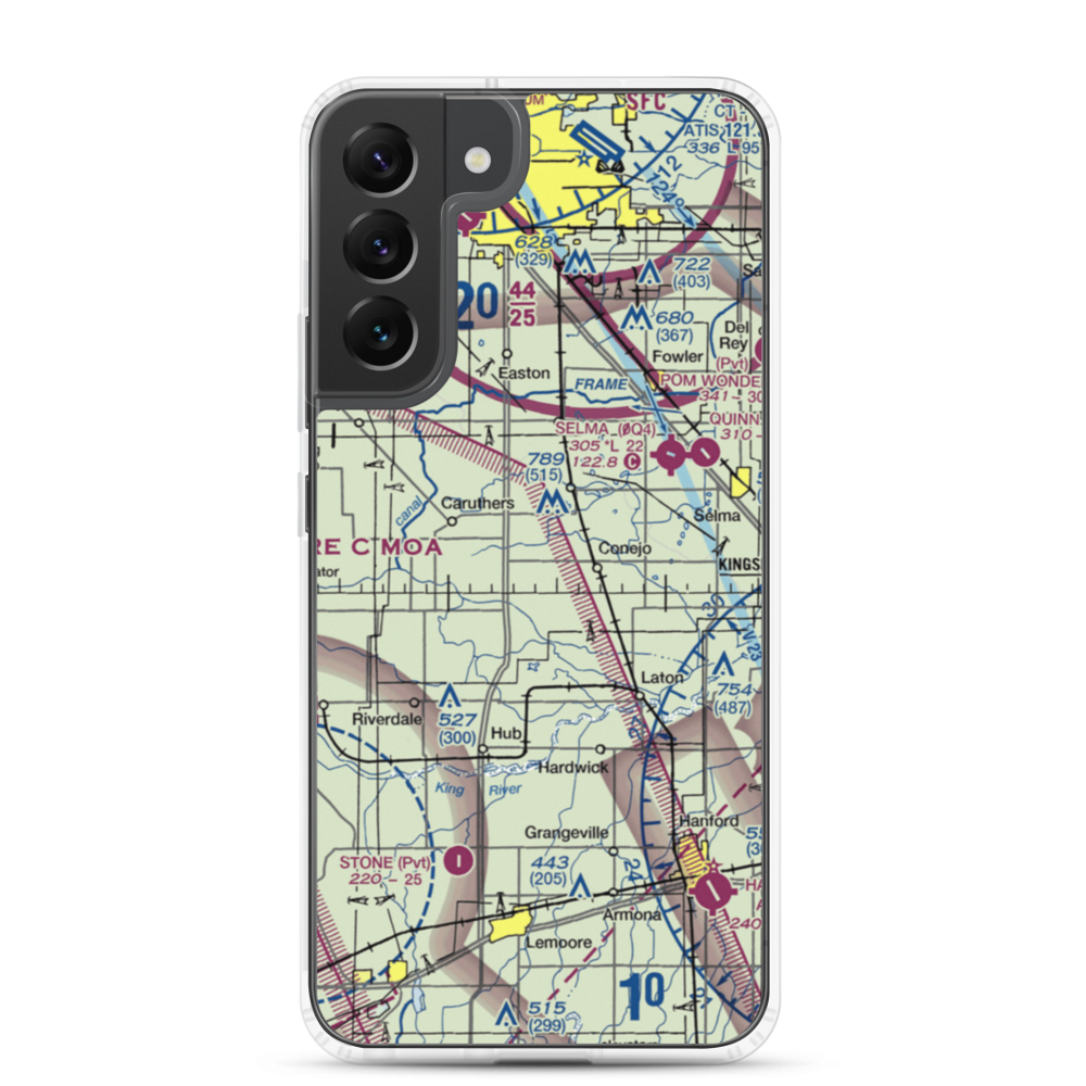 Al Divine Airport (65CL) VFR Sectional Samsung Case Samsung Galaxy S22 Plus model shown