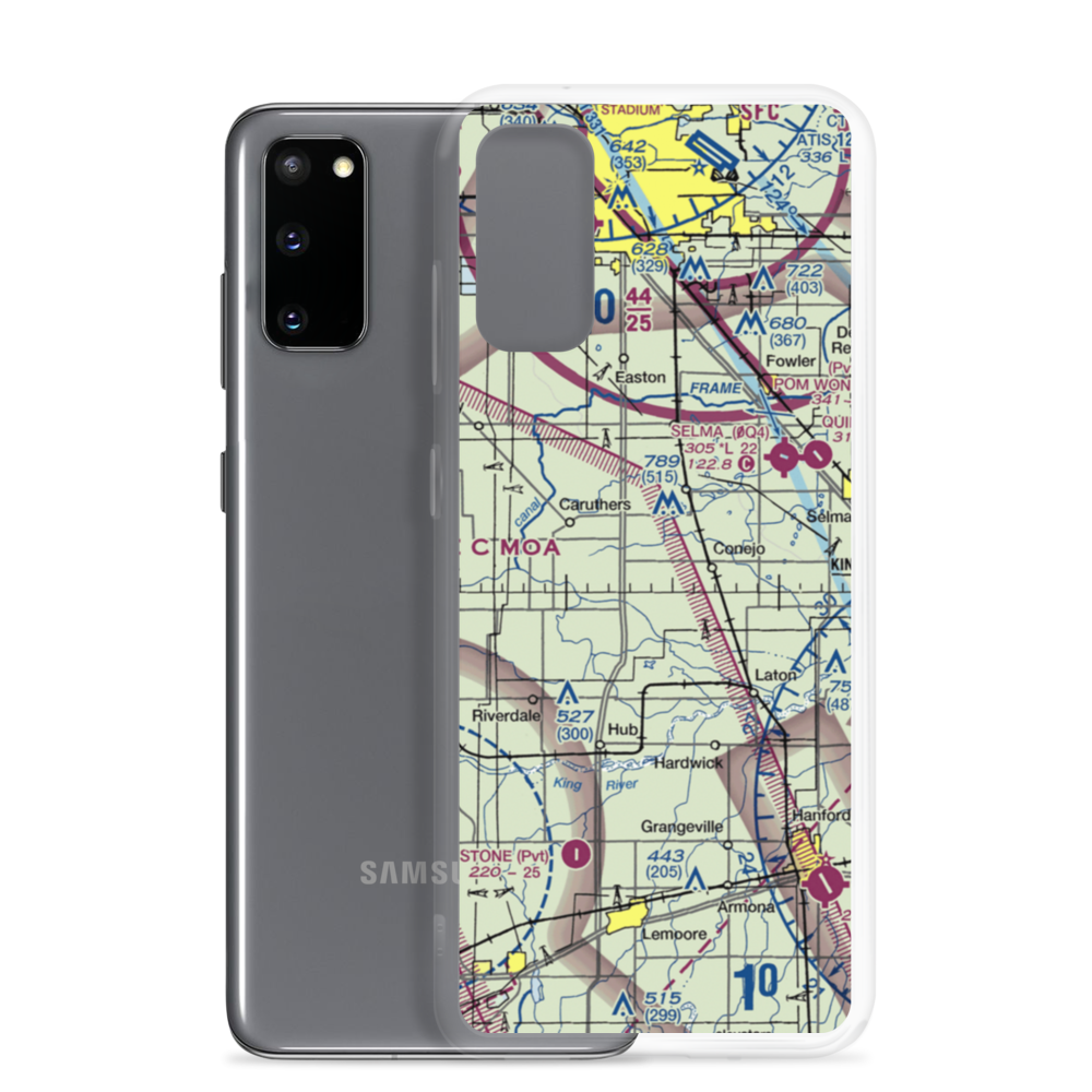 Al Divine Airport (65CL) VFR Sectional Samsung Case Samsung Galaxy S20 model shown