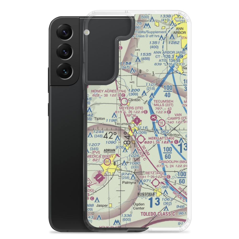 Al Meyers Airport (3TE) VFR Sectional Samsung Case Samsung Galaxy S22 Plus model shown