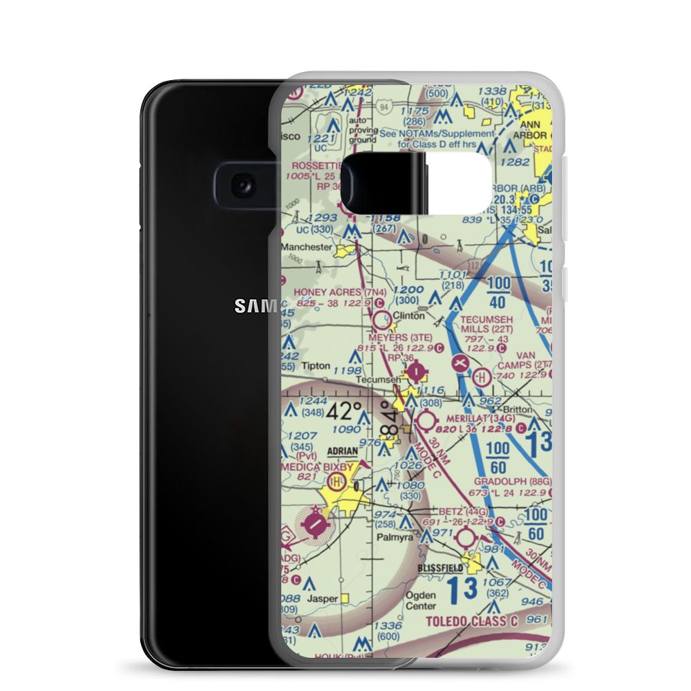 Al Meyers Airport (3TE) VFR Sectional Samsung Case Samsung Galaxy S10e model shown