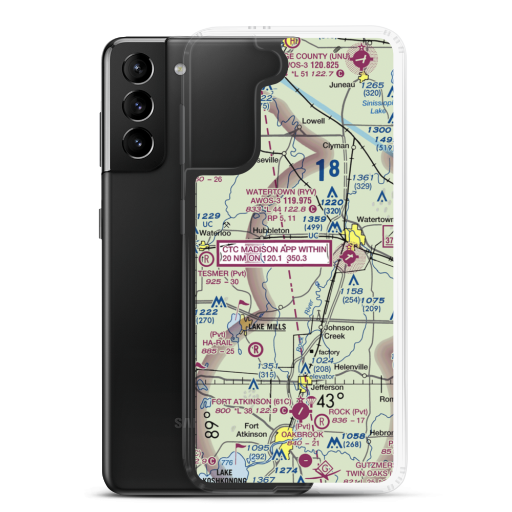 Al's Airway Airport (WS74) VFR Sectional Samsung Case Samsung Galaxy S21 Plus model shown