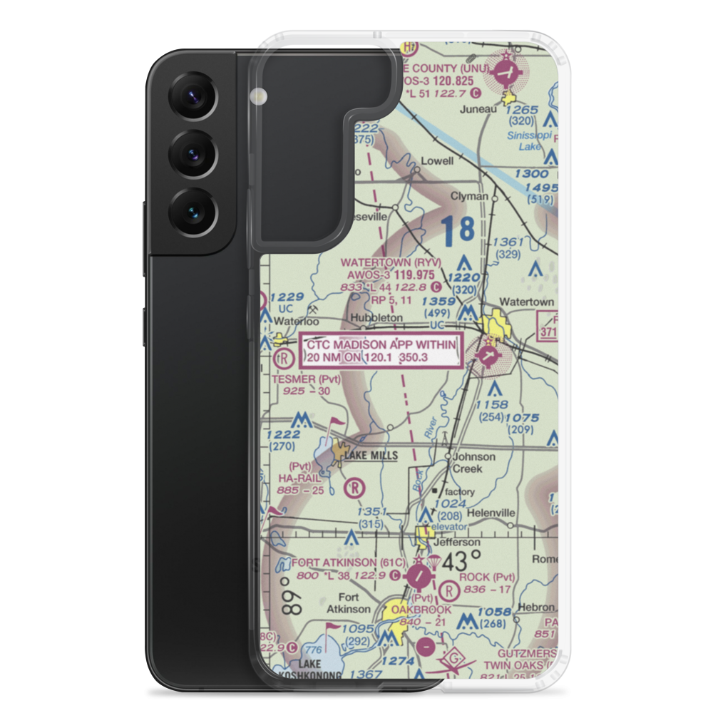 Al's Airway Airport (WS74) VFR Sectional Samsung Case Samsung Galaxy S22 Plus model shown