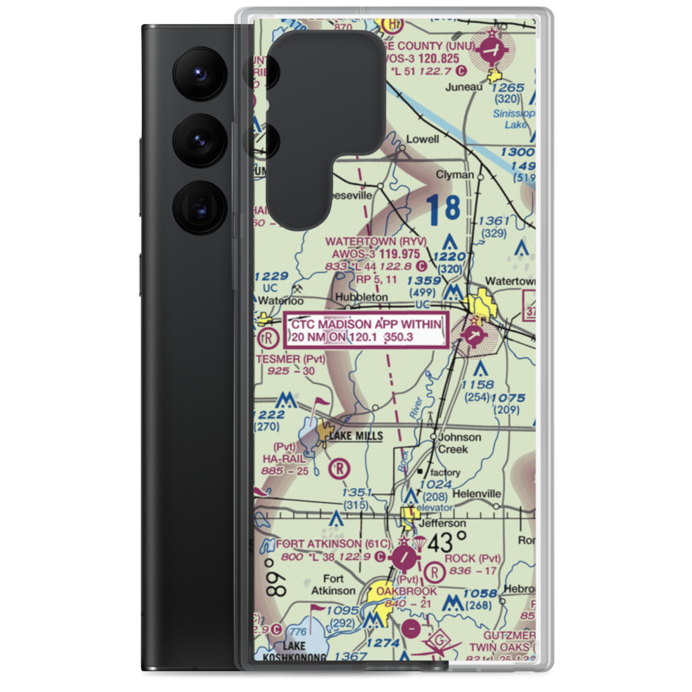 Al's Airway Airport (WS74) VFR Sectional Samsung Case Samsung Galaxy S22 Ultra model shown