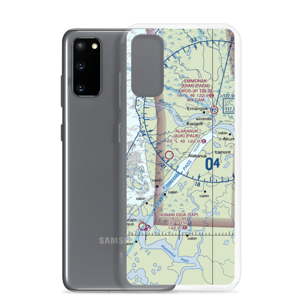 Alakanuk Airport (AUK) VFR Sectional Samsung Case Samsung Galaxy S20 model shown