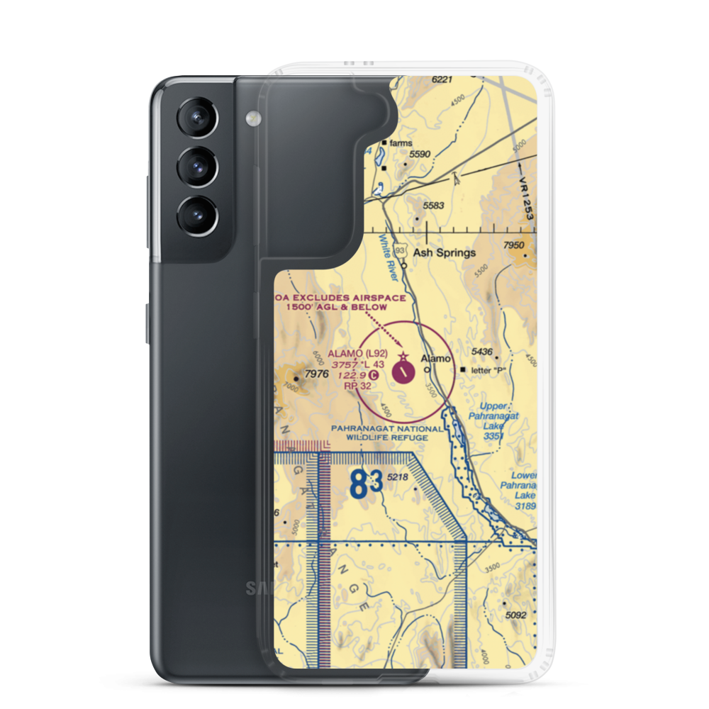 Alamo Landing Field (L92) VFR Sectional Samsung Case Samsung Galaxy S21 model shown