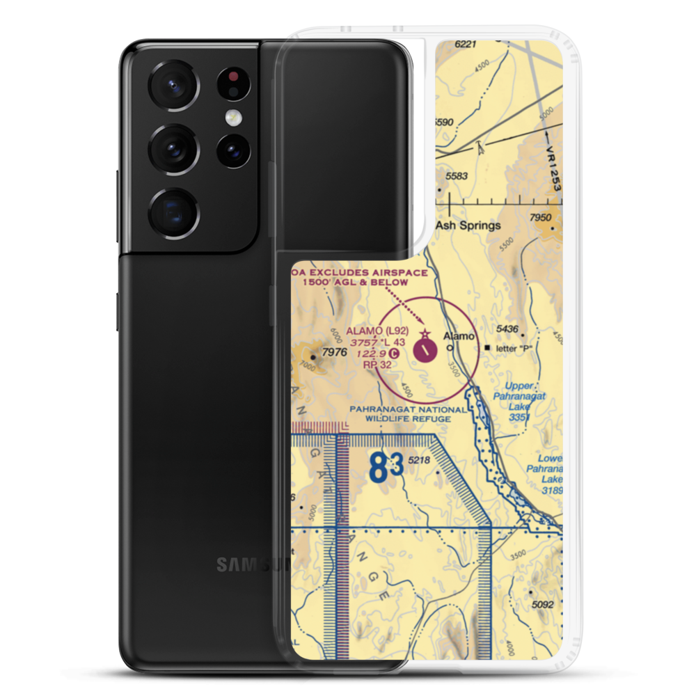 Alamo Landing Field (L92) VFR Sectional Samsung Case Samsung Galaxy S21 Ultra model shown