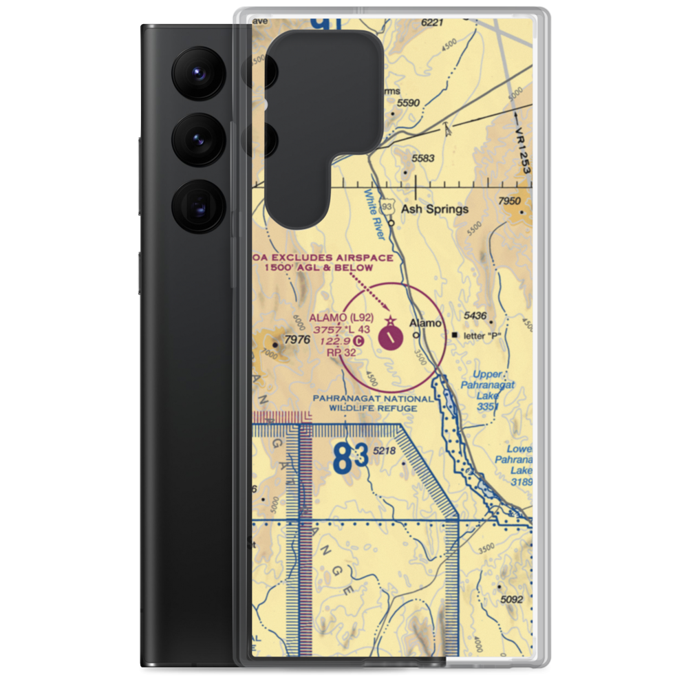 Alamo Landing Field (L92) VFR Sectional Samsung Case Samsung Galaxy S22 Ultra model shown