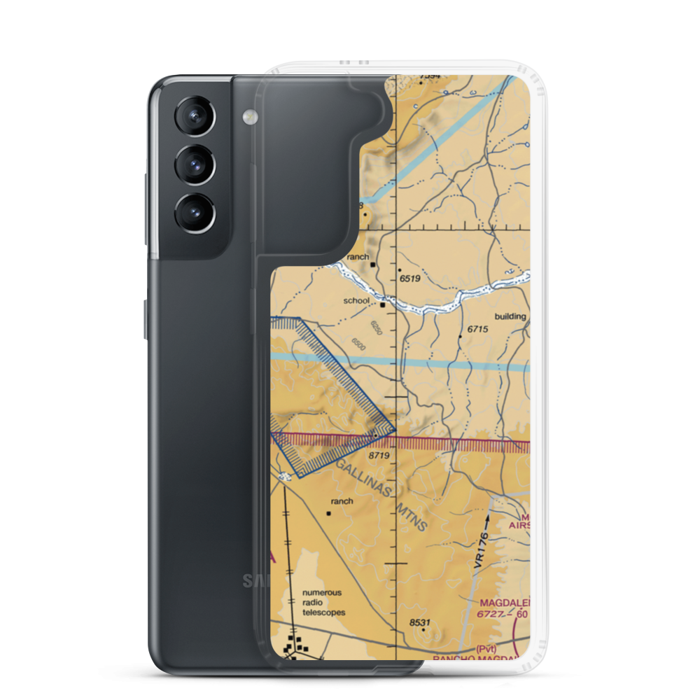 Alamo Navajo Airport (3N9) VFR Sectional Samsung Case Samsung Galaxy S21 model shown