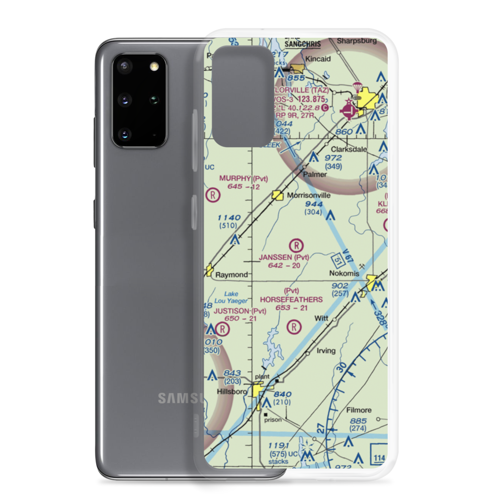 Alan B. Janssen Airport (4LL9) VFR Sectional Samsung Case Samsung Galaxy S20 Plus model shown